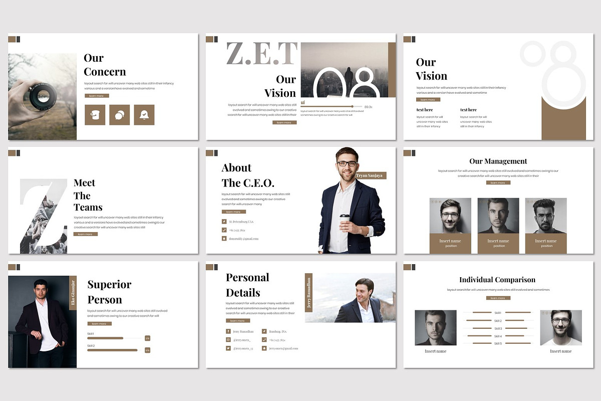 ZET - Powerpoint Template, a Presentation Template by inspirasign