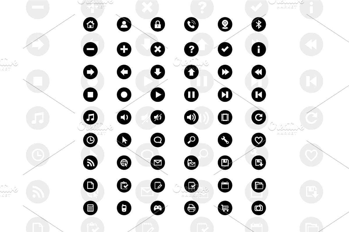 Mobile interface fill and line icons, a Solid Icon by Nazim's Shop (Photo 3 of 9)
