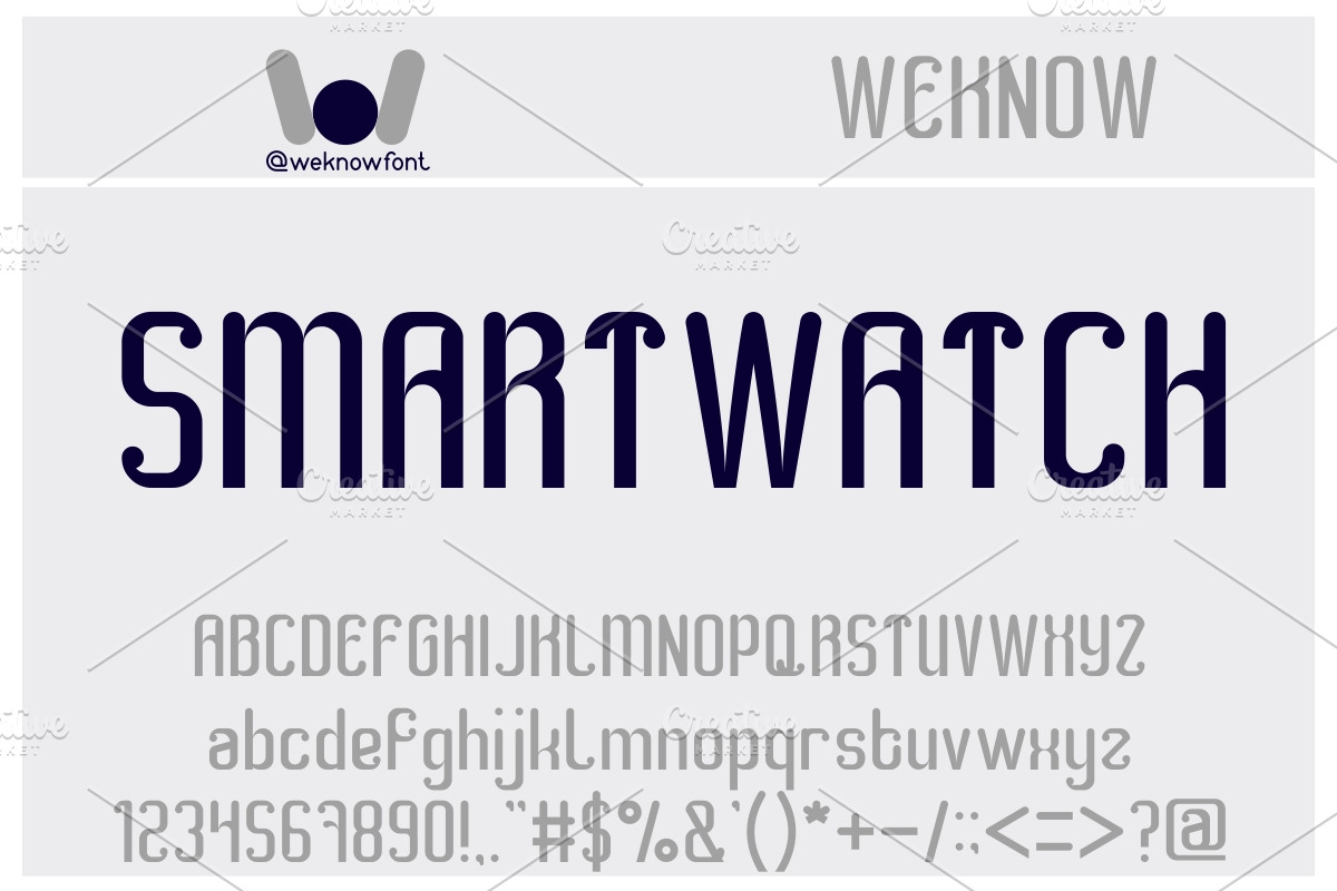 smart watch font, a Font by weknow (Photo 2 of 5)