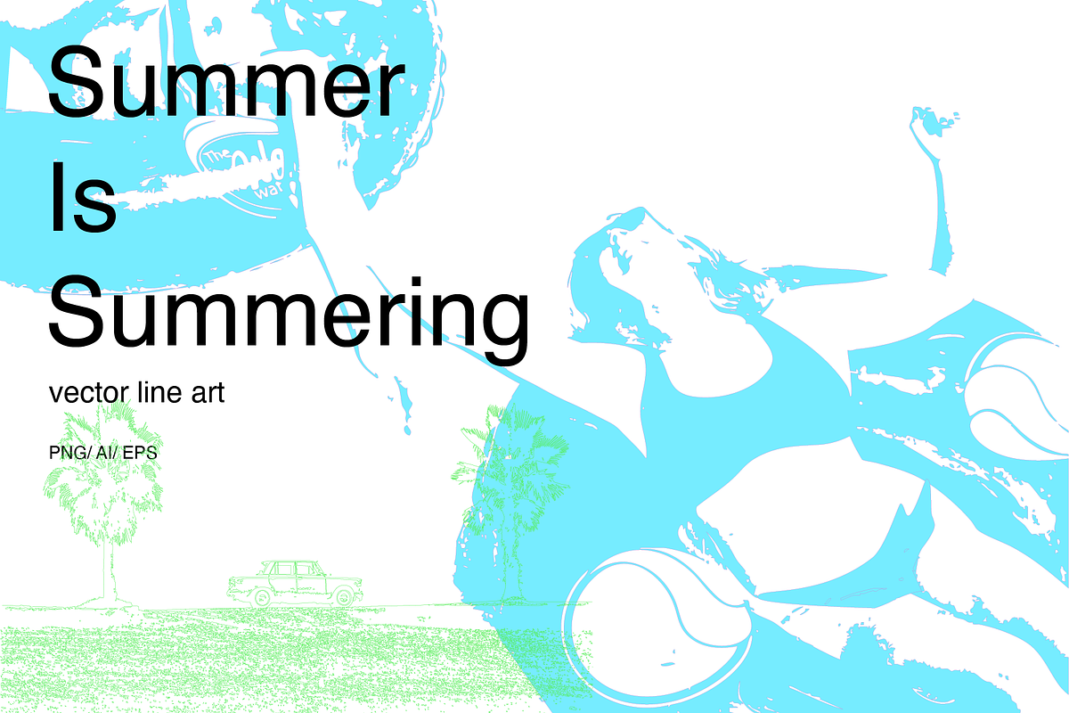 Summer Is Summering | Vector Art, a Decorative Illustration by teenyweenyday (Photo 1 of 5)