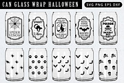 Halloween Can Glass Wrap Bundle, a Pattern Graphic by Etcify (Thumbnail 2 of 4)