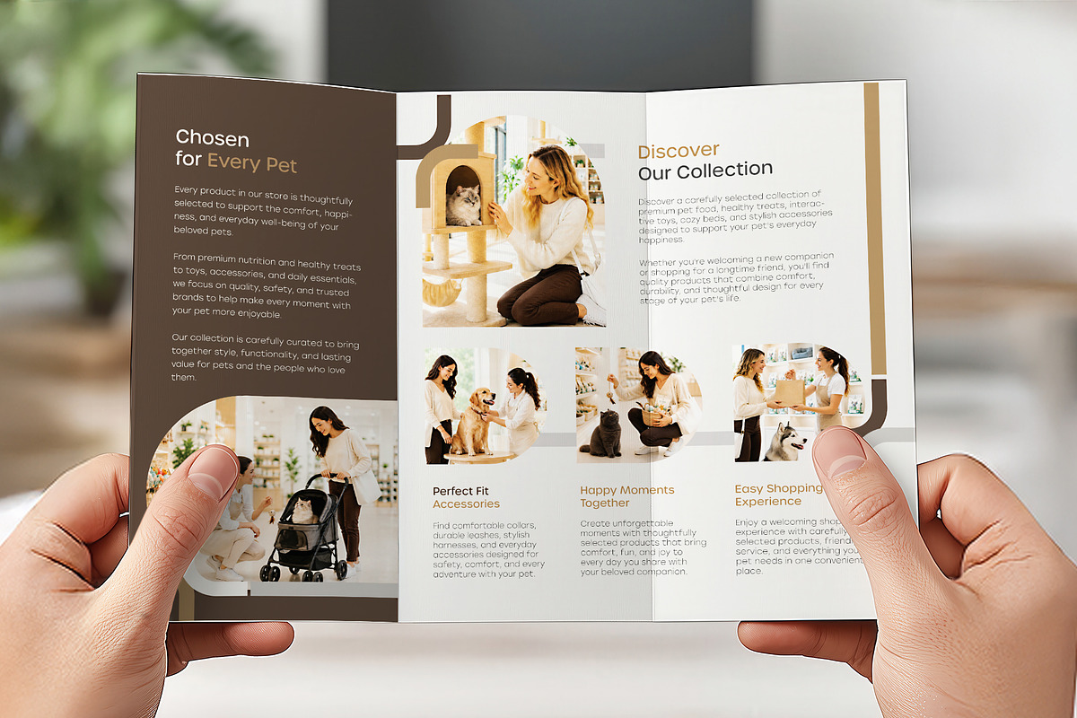 Pet Shop Trifold Brochure Template, a Brochure Template by WheelieMonkey (Photo 3 of 3)