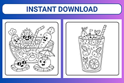 Veggie Life Coloring Pages For Kids, a Decorative Illustration by Coco Bloom (Thumbnail 3 of 3)