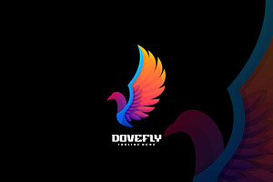 Dove Fly Gradient Colorful Logo., a Branding & Logo Template by ModalTampang