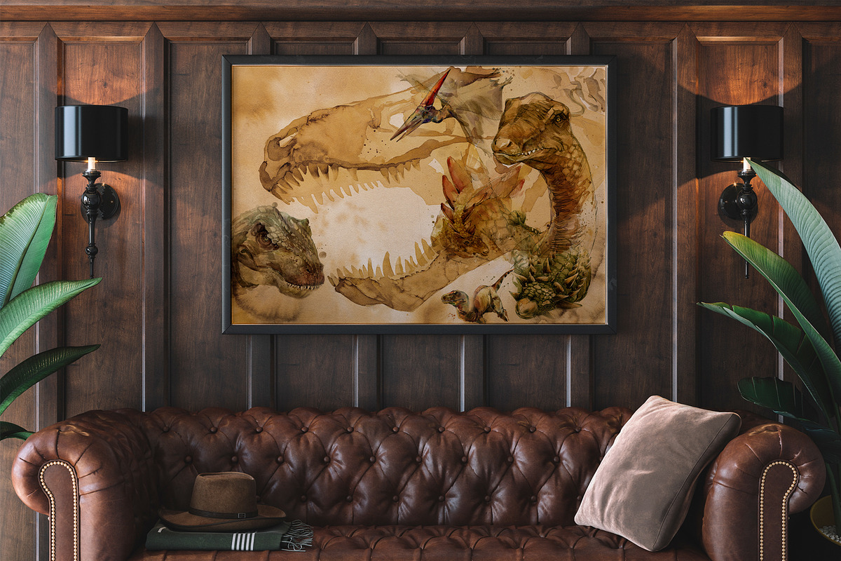 Watercolor Dinosaur Collection, an Animal Illustration by FineArt (Photo 5 of 19)