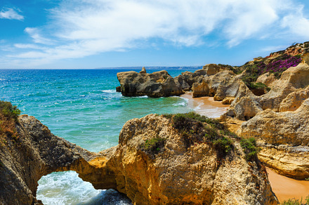 Atlantic rocky coast view (Algarve, Portugal)., a Nature Photo by YuriyB