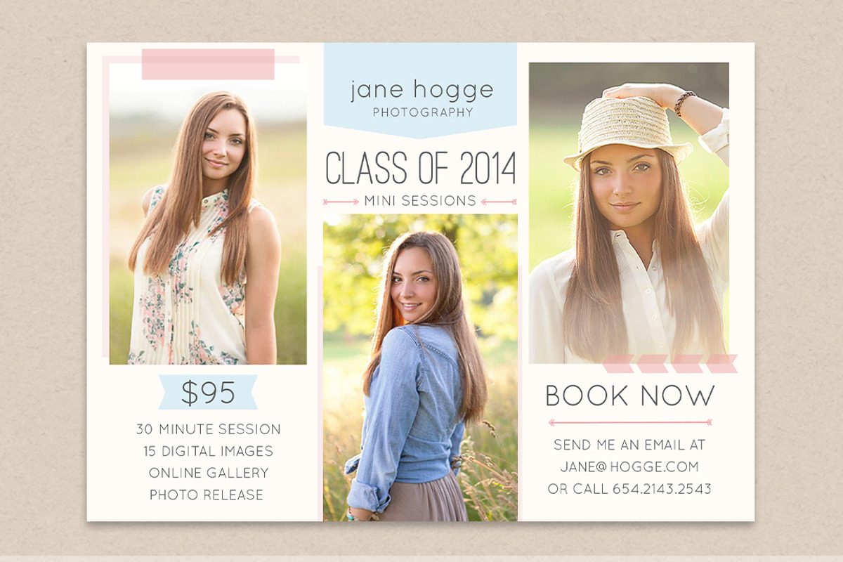 Senior Mini Session Flyer Template, a Flyer Template by OtoStudio