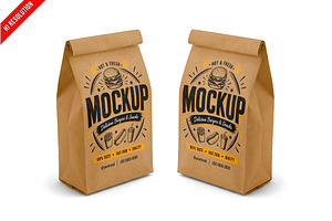 Paper Food Packaging Bags PSD, a Packaging Mockup by Bruno's Shop
