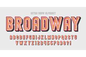 Retro marquee show alphabet design