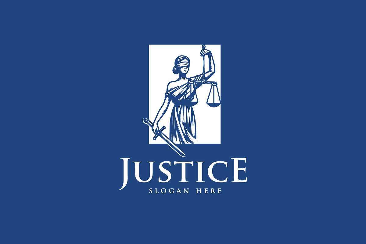Blindfold lady justice scales logo, a Branding & Logo Template by sancreastd. (Photo 2 of 2)