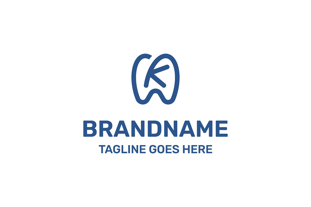 Letter K Teeth Dental Logo, a Branding & Logo Template by Pray Art Design Studio (Photo 1 of 2)