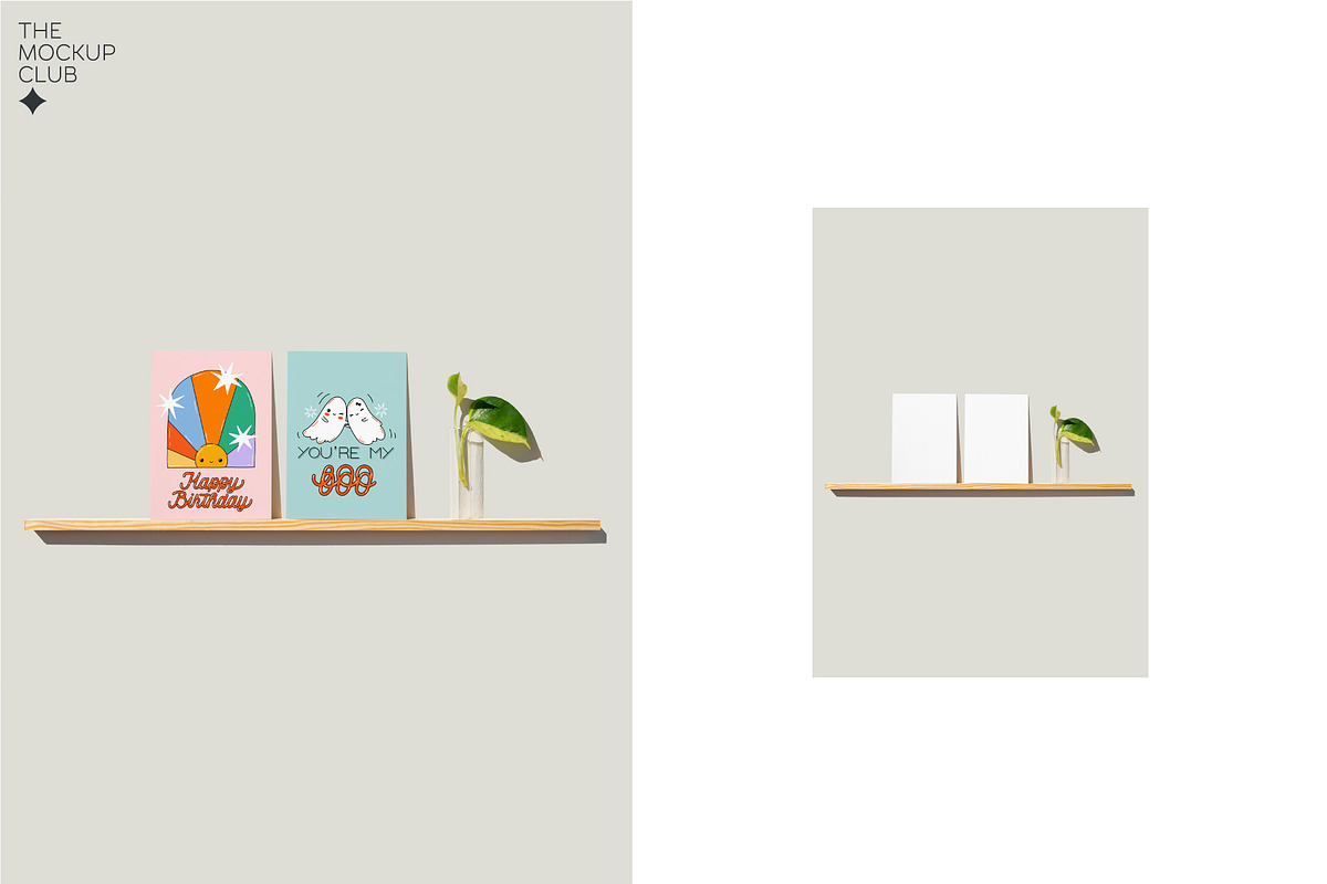 GREETING CARDS ON SHELVES MOCKUPS, a Product Mockup by MCKP*ME (Photo 6 of 17)