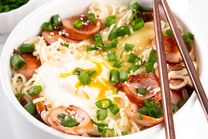 Korean style Cheese Ramen Noodles, a Food & Drink Photo by Rimma