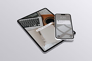 iPad and iPhone pro Mockup, an iPad Mockup by xavier_studio (Thumbnail 2 of 5)