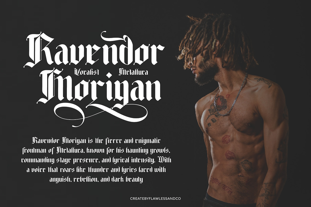 Blacklutter - Blackletter Typeface F, a Blackletter Font by Flawless And Co (Photo 2 of 10)