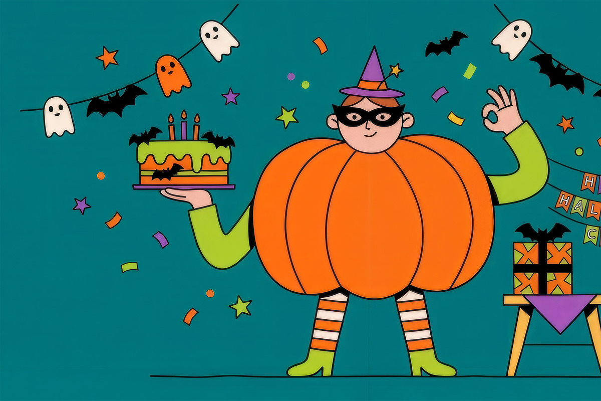 Spooky Halloween Birthday, a Seasonal Illustration by StockVerse Creative (Photo 2 of 4)