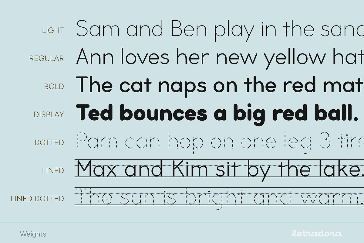 Bookbag School Font, a Sans Serif Font by Letradora (Photo 5 of 9)