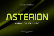 Asterion Futuristic Sans Serif Font, a Sans Serif Font by Vadovastd (Thumbnail 1 of 7)