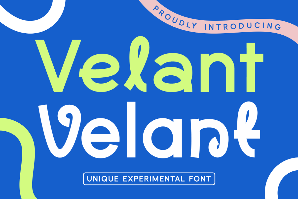 Velant Unique Experimental Font, a Font by PutraCetol Studio (Photo 1 of 5)