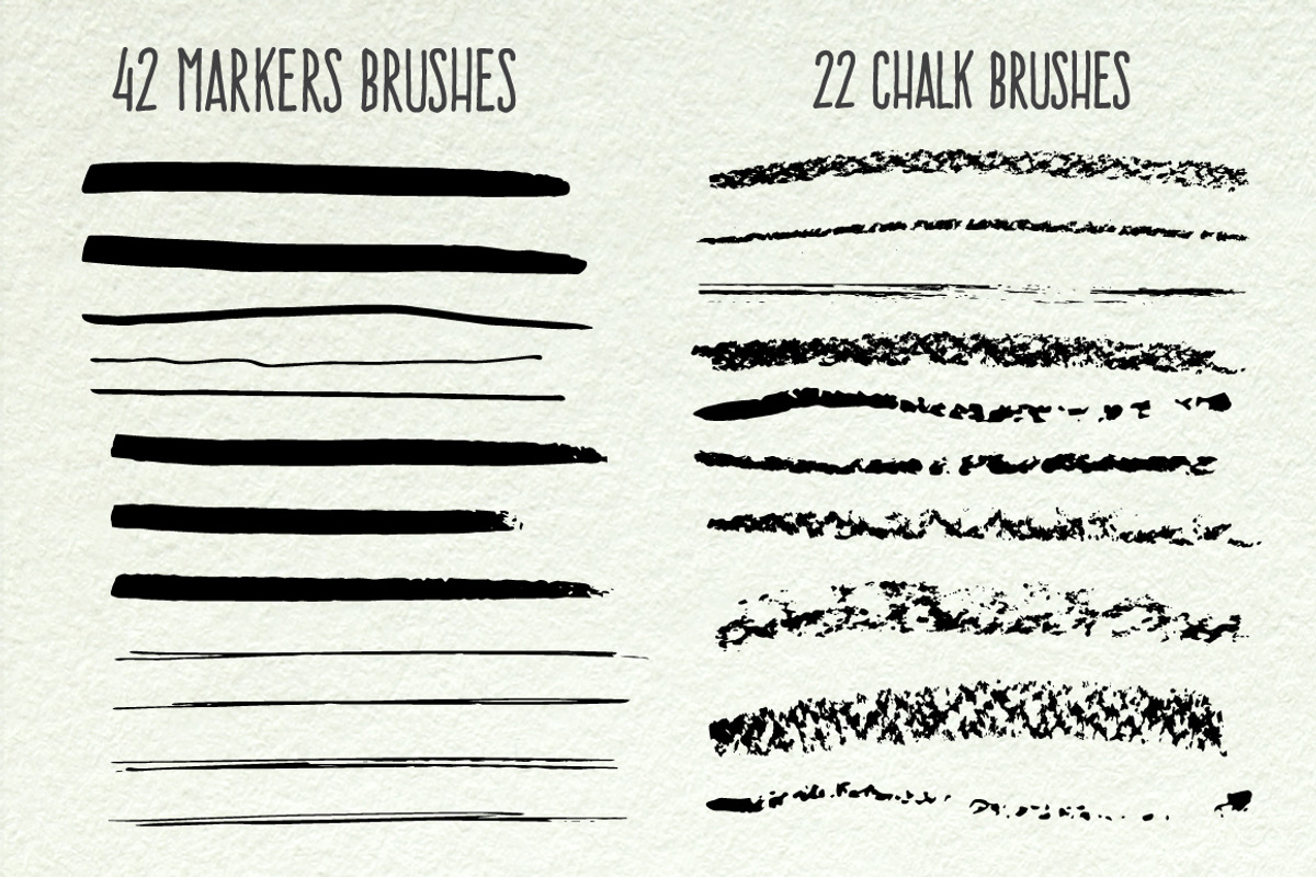 200+ Vector hand drawn brushes preview 3