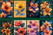 Botanical Flower Coloring Book, a Seasonal Illustration by Printable Design Store (Thumbnail 2 of 7)