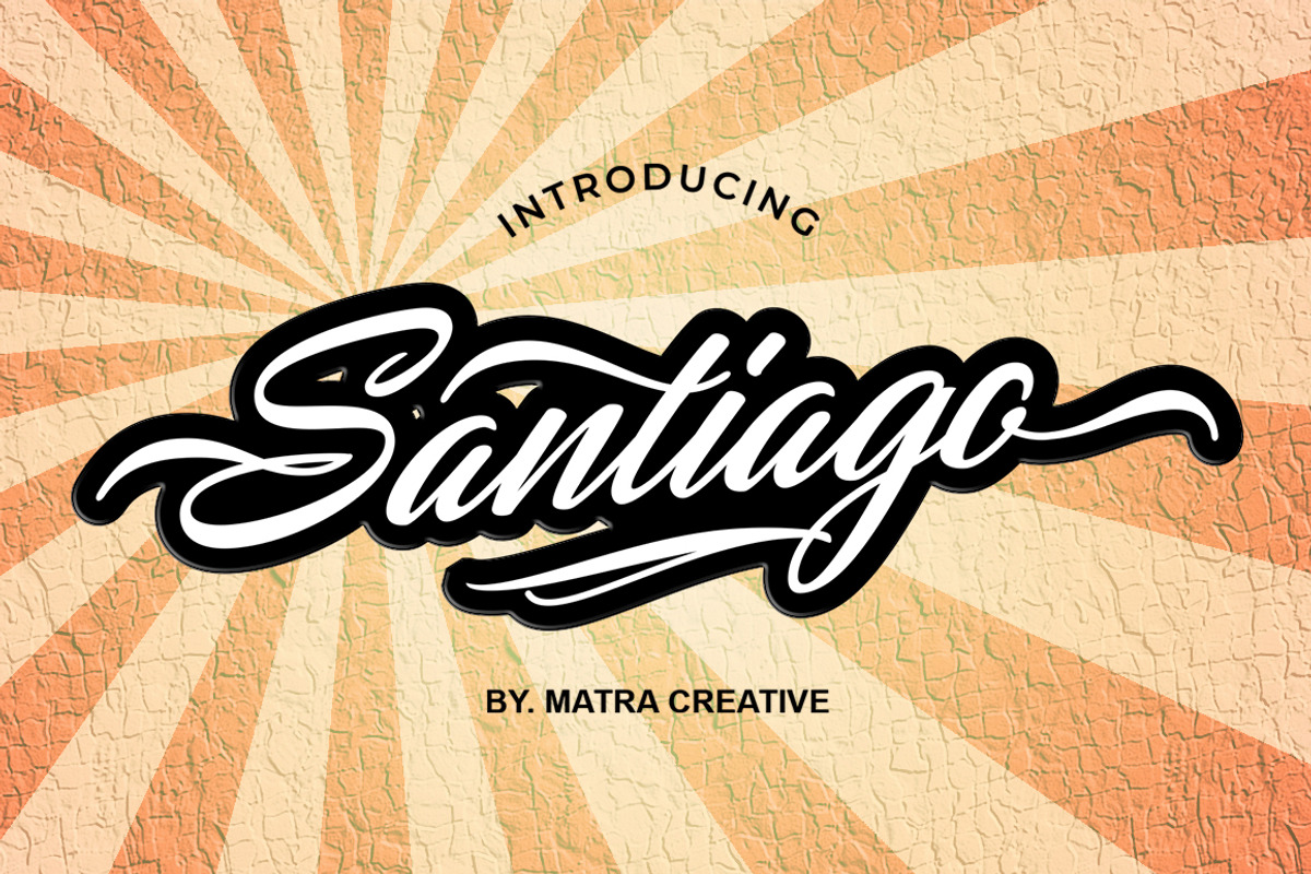 Santiago, a Script Font by Matra Creative (Photo 1 of 10)