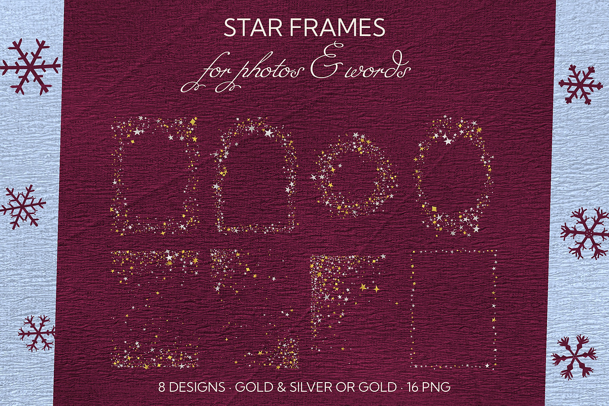 Crepe Snowflakes and Glitter Stars, an Object Graphic by Anzhelika (Photo 11 of 12)