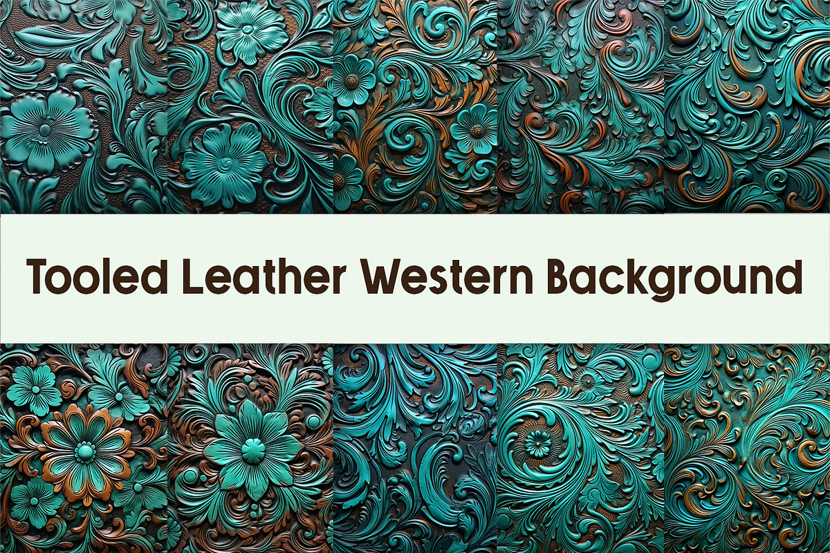 Tooled Leather Western Background, a Background Graphic by AdriOP