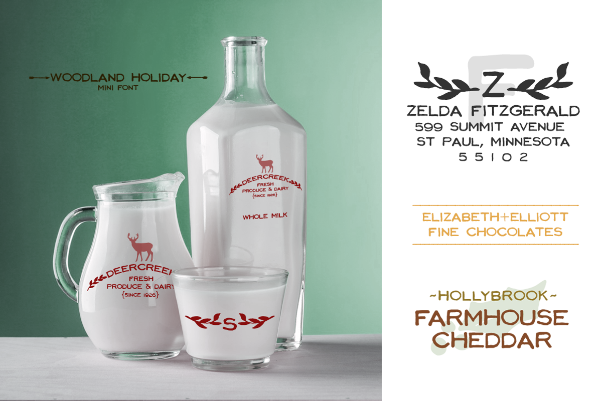 Woodland Holiday Font preview 4