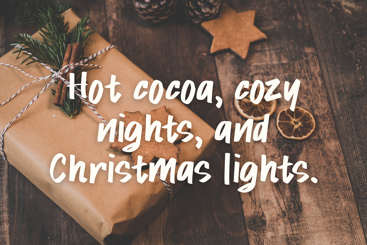 Snowy Giggles is a Christmas font, a Font by Brown Cupple (Photo 10 of 12)