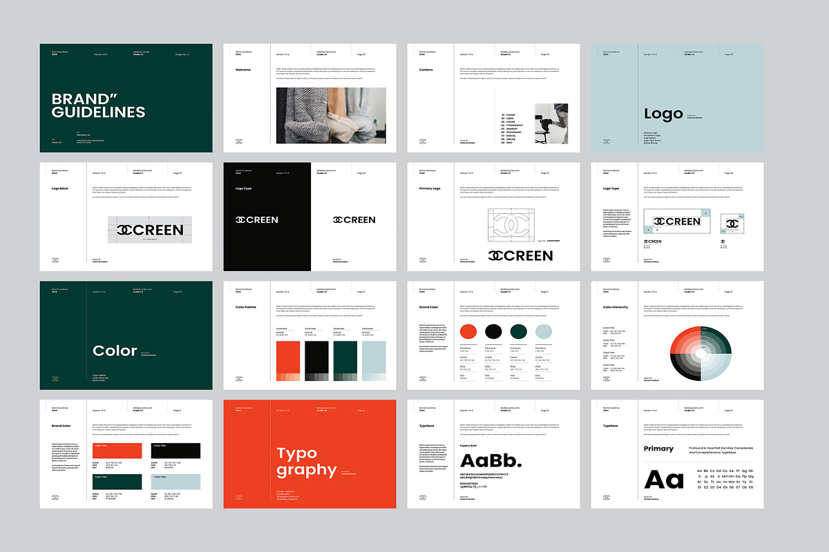 Brand Guideline Templates - CANVA, a Templates & Theme by creathrivestudio (Photo 11 of 13)