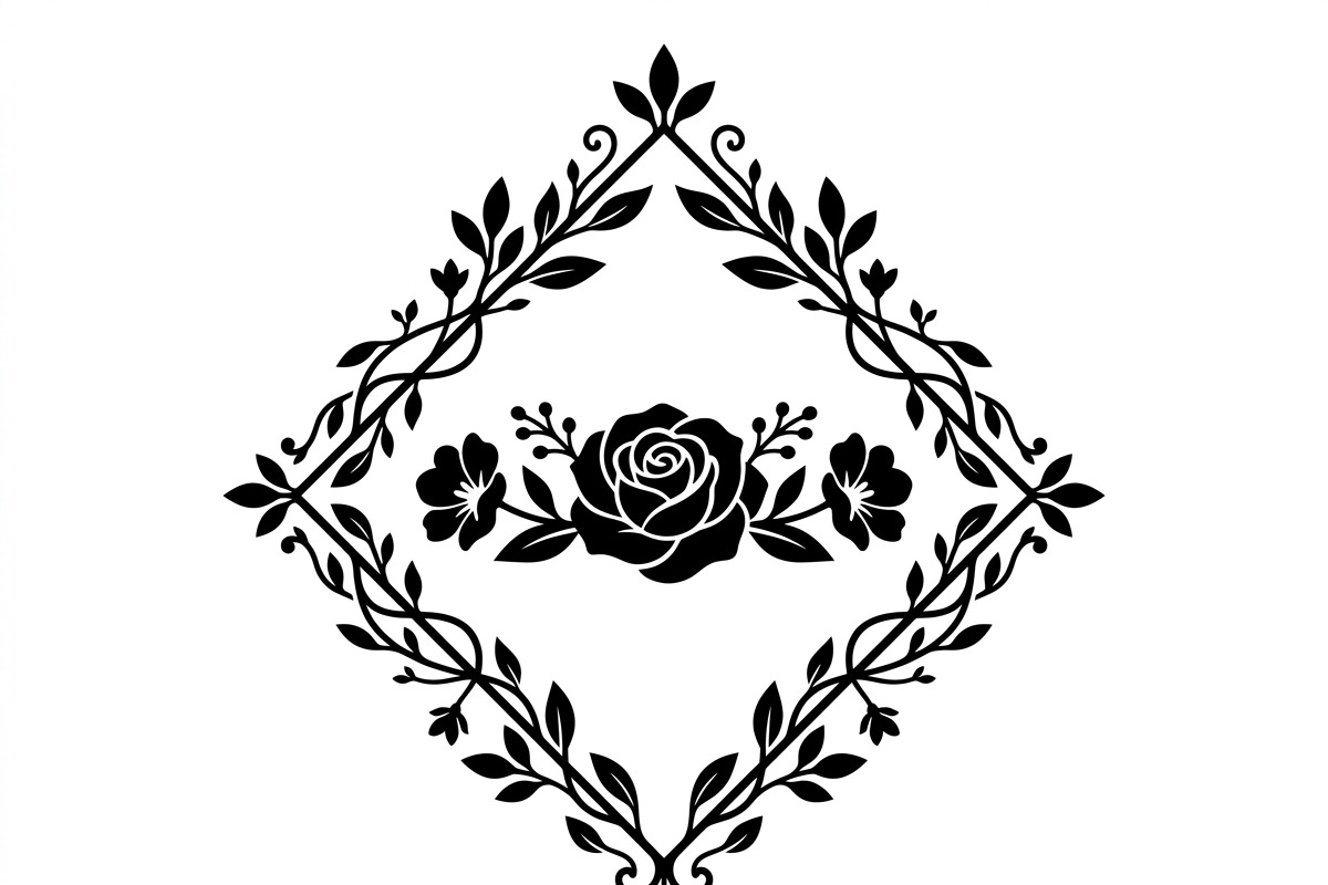 60 Romantic Diamond Wall Floral, a Decorative Illustration by Amazin_art (Photo 29 of 42)