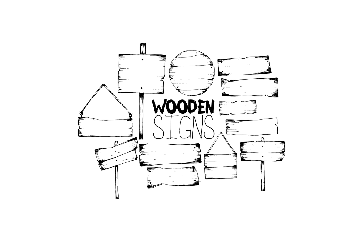 Wooden Signs Vector Pack, a Graphic by Rowlison Creative (Photo 2 of 2)