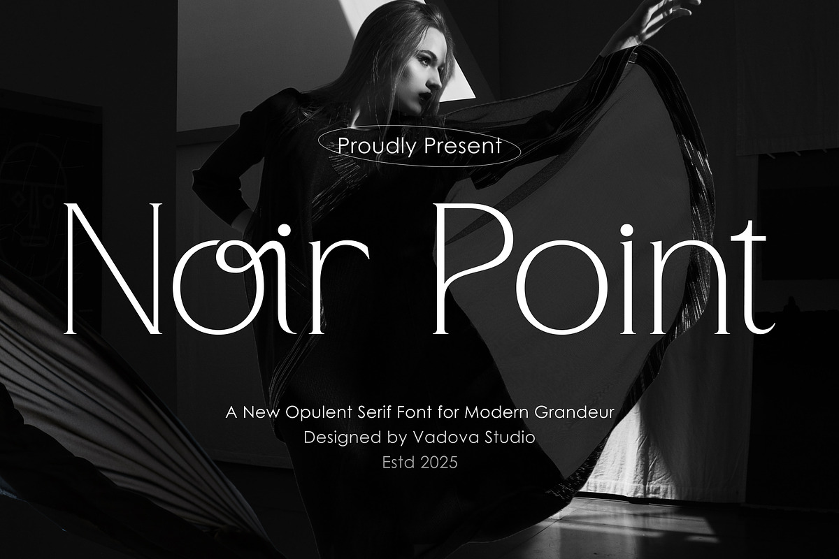 Noir Point – Luxury Serif Typeface, a Serif Font by Vadovastd (Photo 1 of 7)
