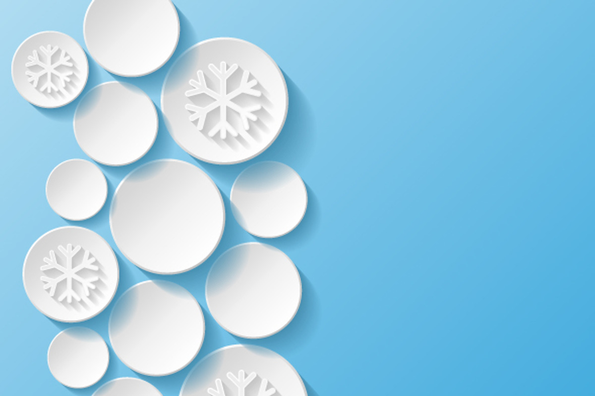 Abstract backgrounds with snowflakes