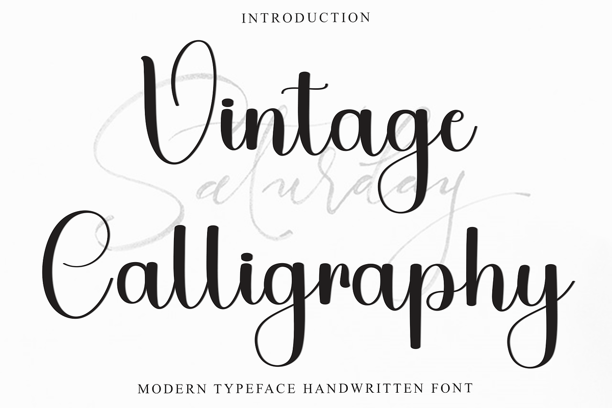 Vintage Calligraphy, a Handwritten Font by InermediaSTUDIO (Photo 1 of 8)