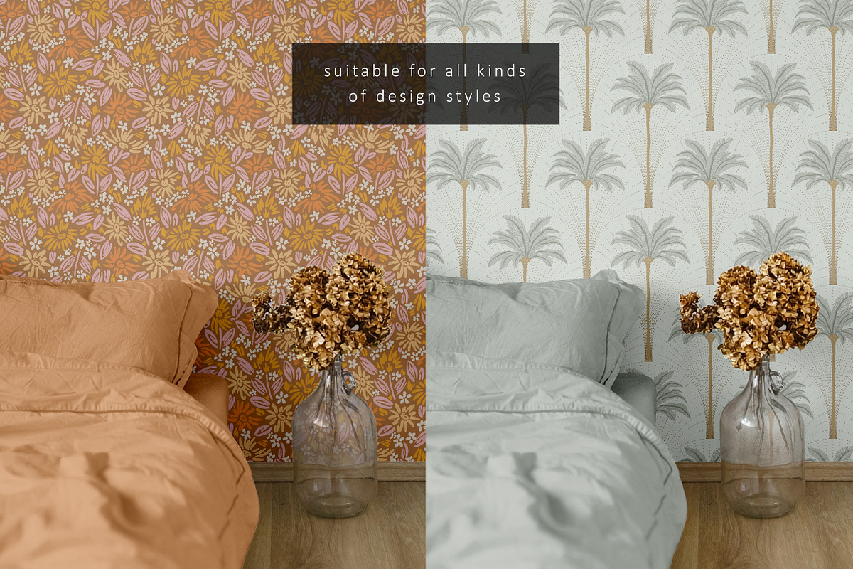 Minimalist Bedroom Wallpaper Mockup, a Household Mockup by LinnestCreative (Photo 5 of 6)