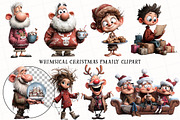 Whimsical Christmas Family Clipart, an Illustration by OK Design (Thumbnail 2 of 6)