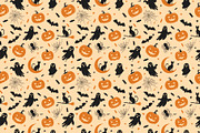 Seamless halloween pattern, a Pattern Graphic by Yayasya (Thumbnail 2 of 3)