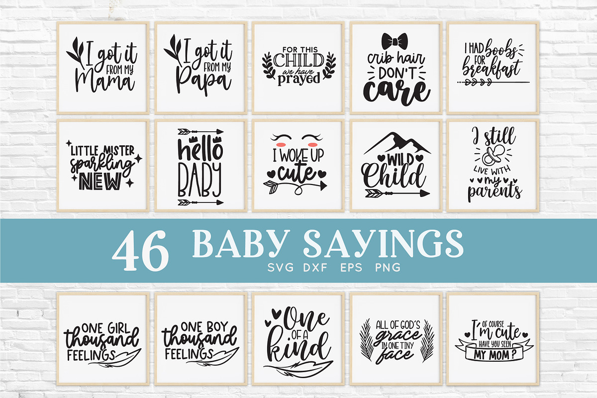 Baby sayings svg bundle, an Object Graphic by Peachycottoncandy (Photo 2 of 9)
