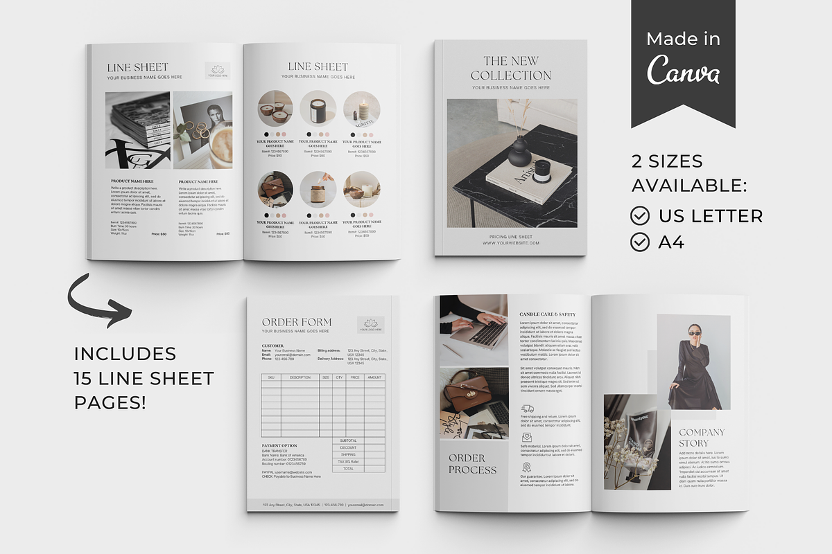 Wholesale Line Sheet Template, a Magazine Template by ShopRShop (Photo 2 of 10)