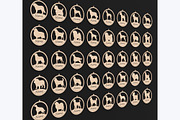 40 Custom Dog Ornaments Laser Files, an Object Graphic by ThemeXDigital (Thumbnail 2 of 9)