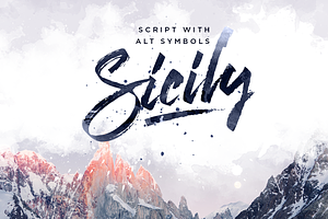 New. Sicily Script Font.