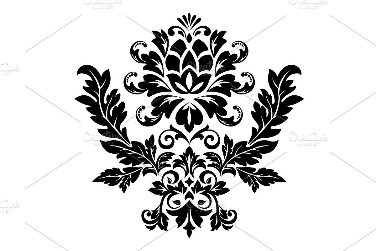 Damask graphic ornament. Floral, a Decorative Illustration by RODINA (Photo 1 of 3)