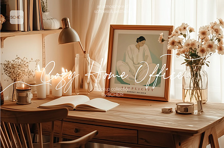 COZY HOME OFFICE | Frame mockup set, a Household Mockup by SCHÉRI
