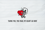 Gothic Valentines Skeleton Line art, a Decorative Illustration by Blumensdiary (Thumbnail 7 of 7)