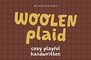WoolenPlaid Autumn Cozy Playful Sans, a Sans Serif Font by Struvictory.art (Thumbnail 1 of 9)