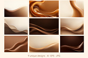 Coffee Wave Gradient Backgrounds, a Background Graphic by Bielousova Art (Thumbnail 2 of 5)