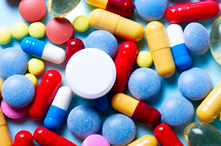 Pile of pills stock photo containing pills and medicine, a Health & Medical Photo by Neirfy
