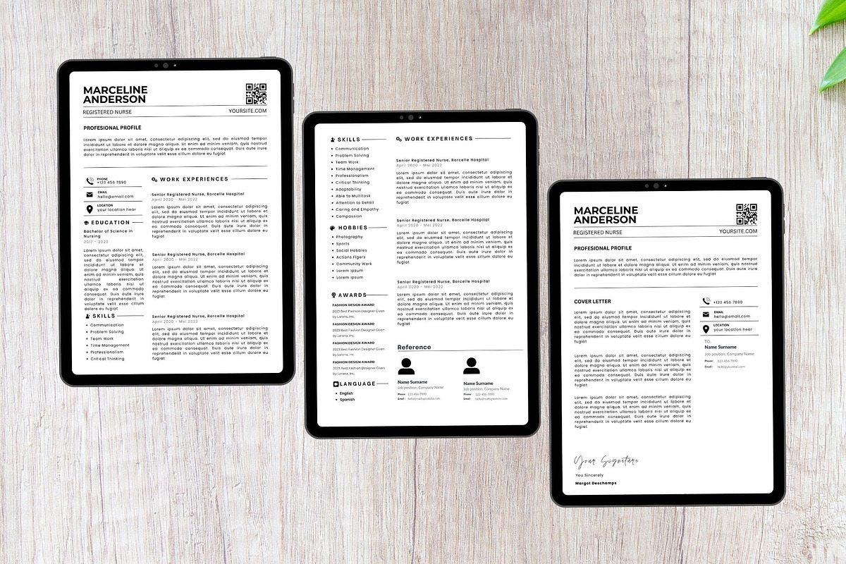 registered nurse resume template, a Resume Template by iloveTemplate (Photo 1 of 6)